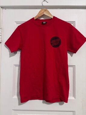 Santa Cruz Skateboards Red Short Sleeve Logo Tee